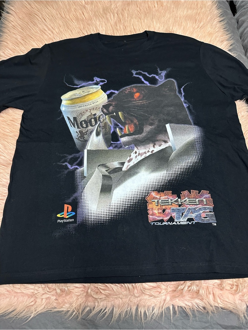 Mamono World Tekken Tag Armor King x Modelo Bootleg Tee Black XL